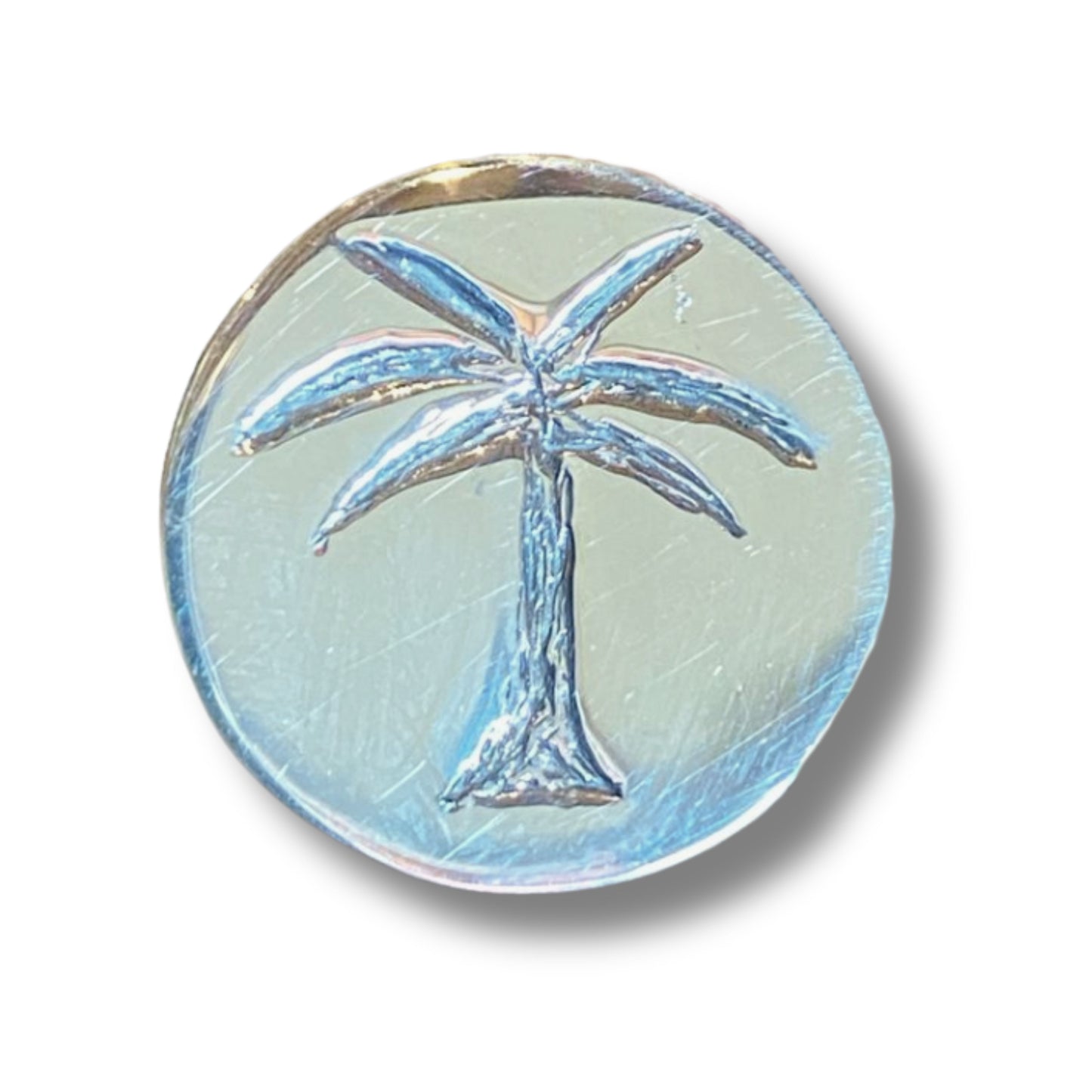 Palm tree, sterling silver ring