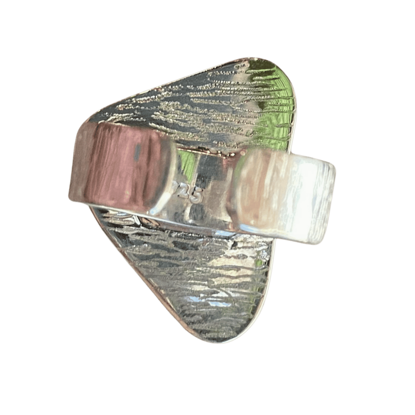 Blue sea seaglass & sterling silver ring