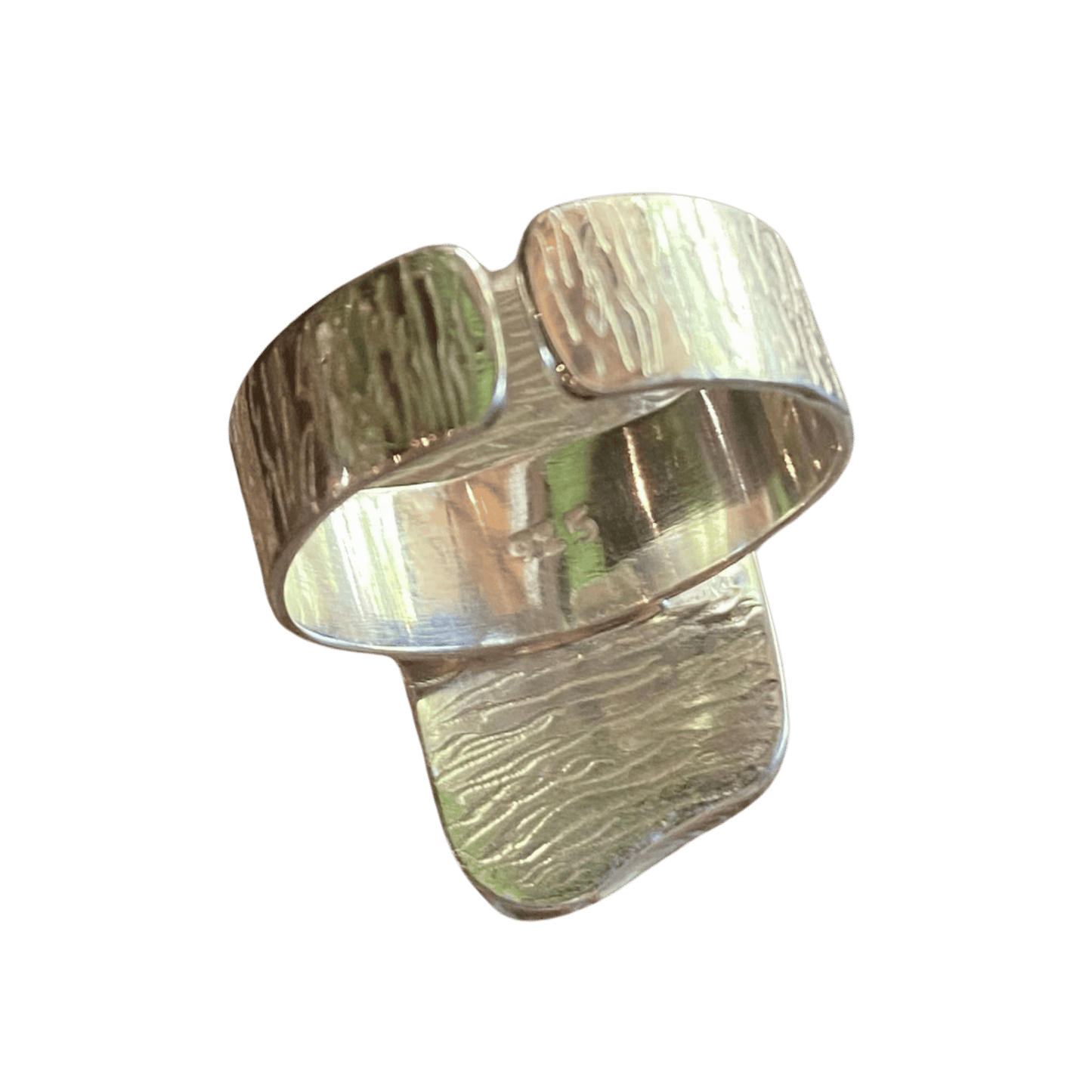 Soft Ocean seaglass & sterling silver ring